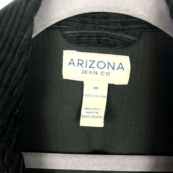 Black Corduroy Shirt Jacket Men’s SZ M Pockets Cotton Casual Streetwear Retro - Picture 13 of 13